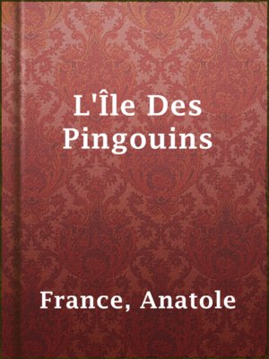 L'Île Des Pingouins - ebook
